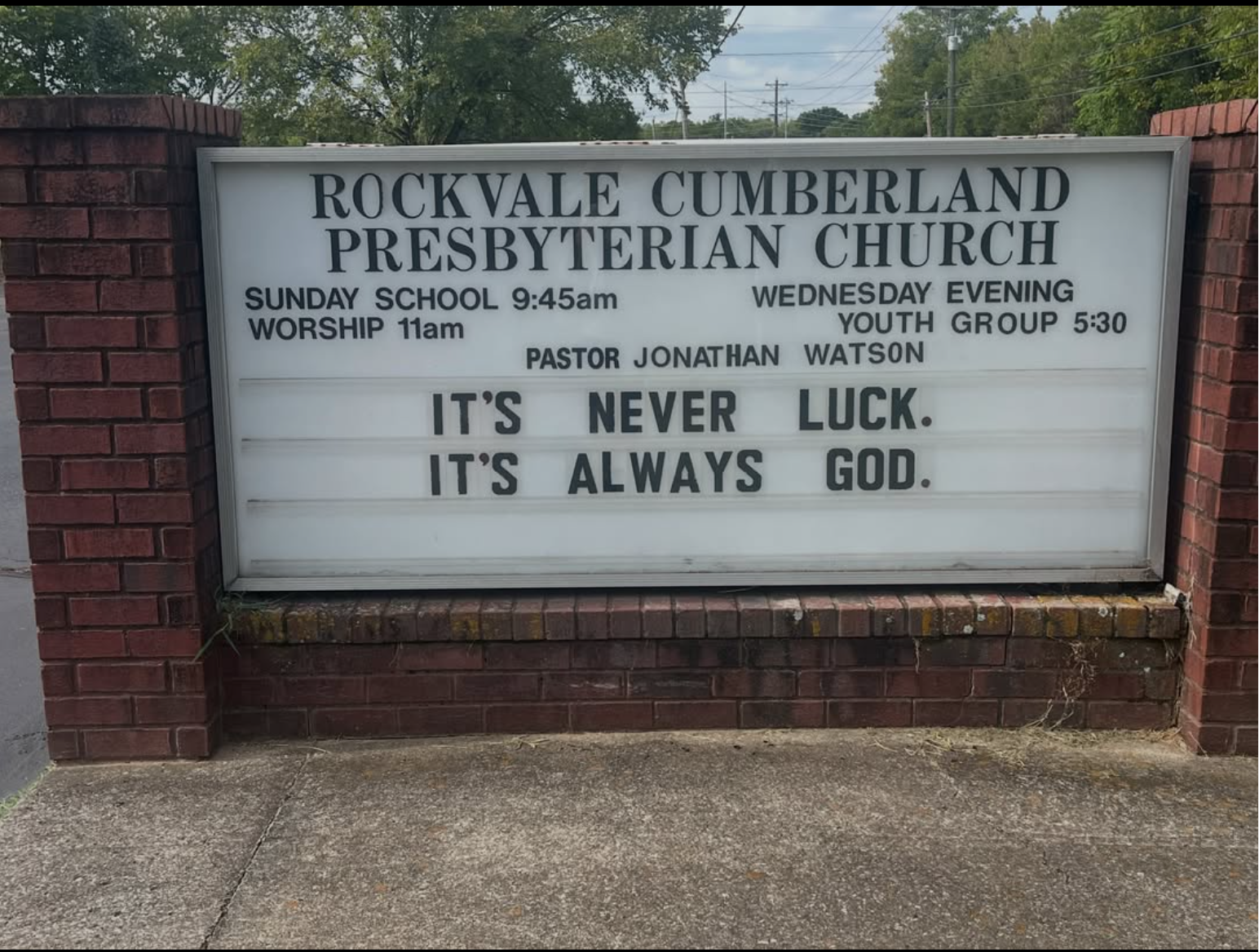 Church Sign Sermon